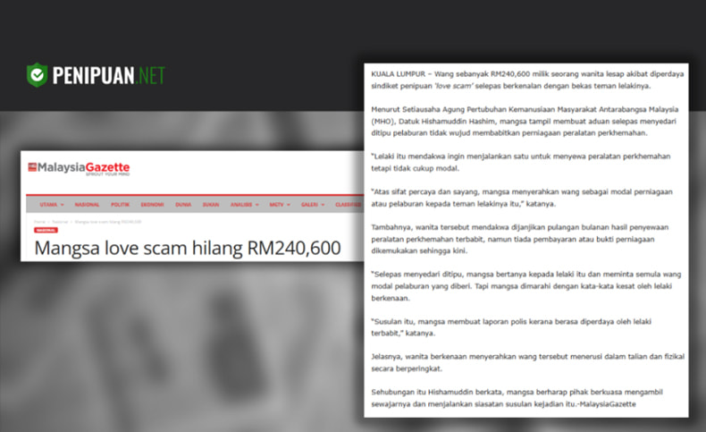 Berita Dating Scam Malaysia