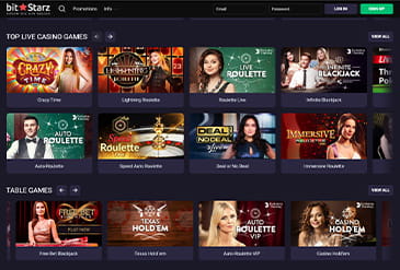 Pilihan permainan BitStarz